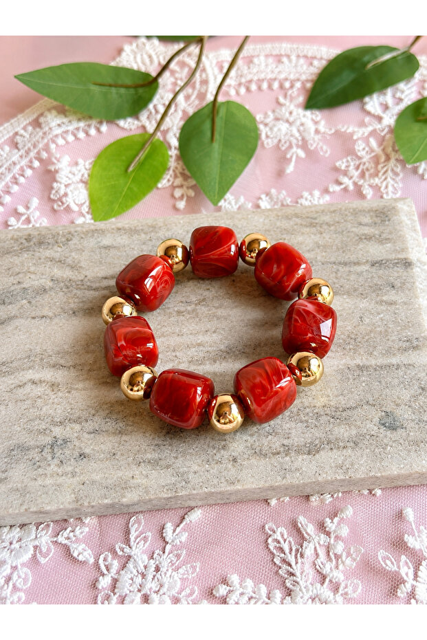 Elastic Natural Stone Bracelet Handmade