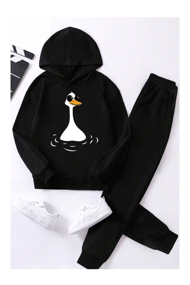 Duck Printed Children's Tracksuit Set