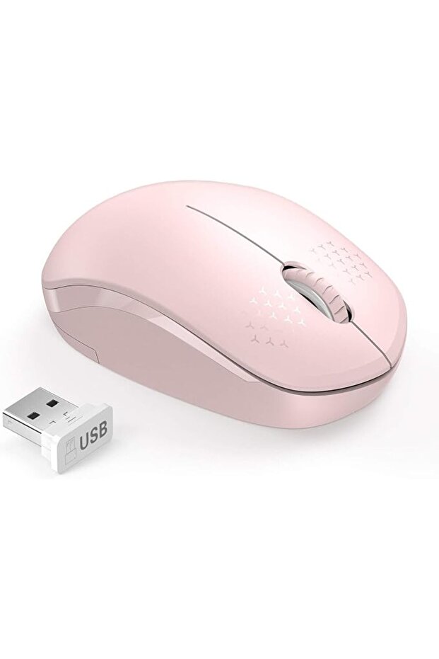 سيندا ماوس لاسلكي للابتوب 2.4 جيجا بدون ضوضاء مع مستقبل USB - ماوس كمبيوتر محمول بخاصية التتبع البصر
