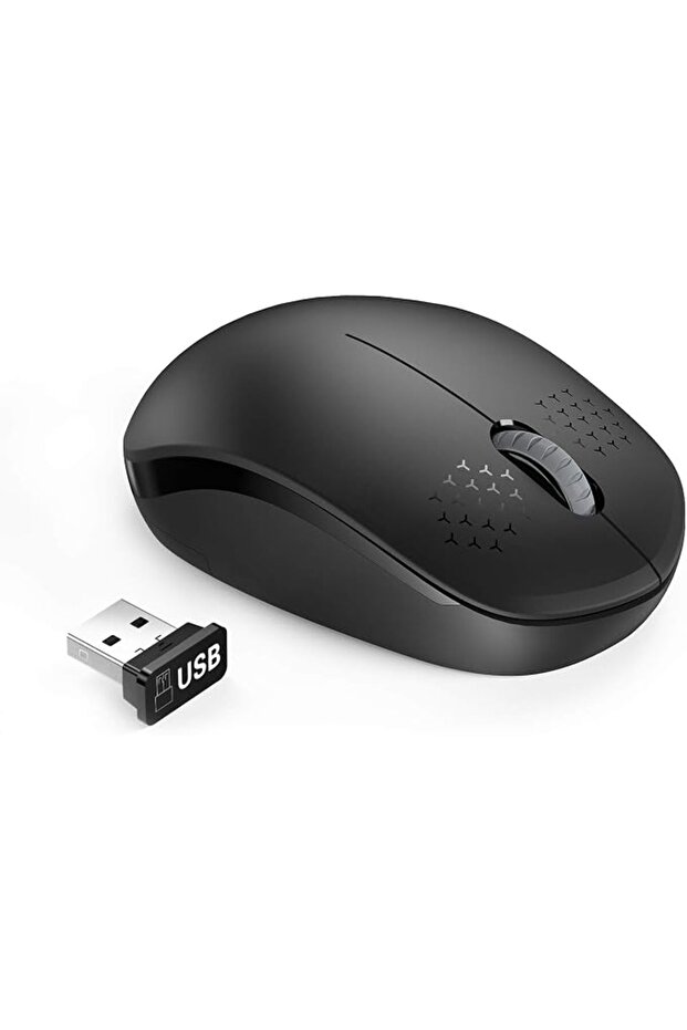 سيندا ماوس لاسلكي للابتوب 2.4 جيجا بدون ضوضاء مع مستقبل USB - ماوس كمبيوتر محمول بخاصية التتبع البصر