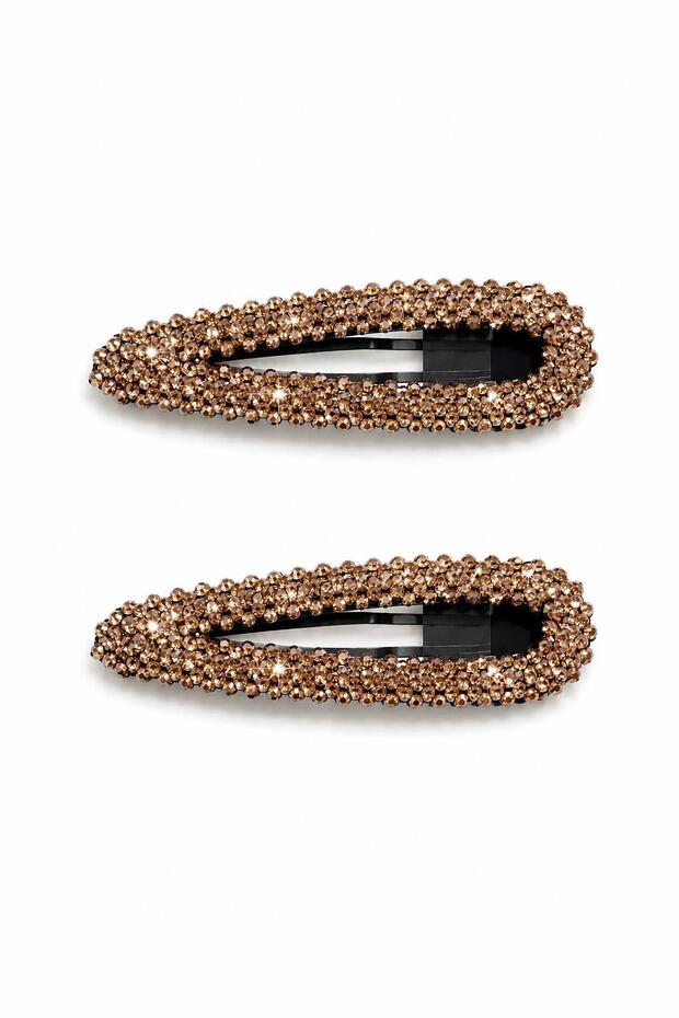 2 Pieces of Crystal Stone Snap Buckle
