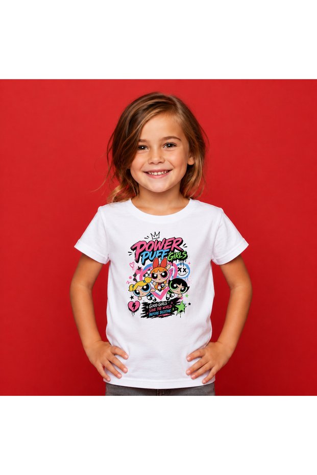 Powerpuff Girls Printed Kids Tshirt