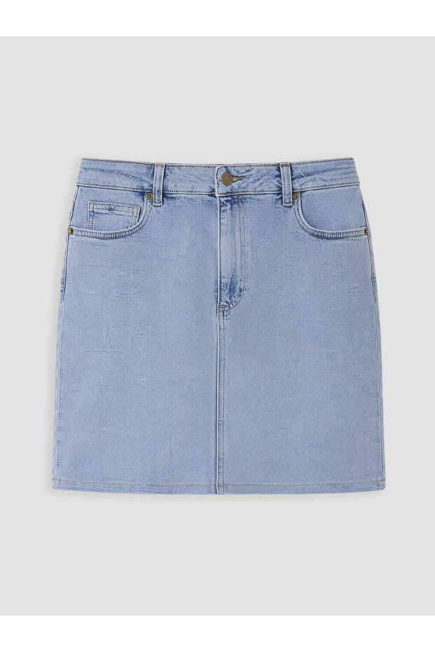 Nevavm Slim Fit Mini Jean Skirt with a Difference