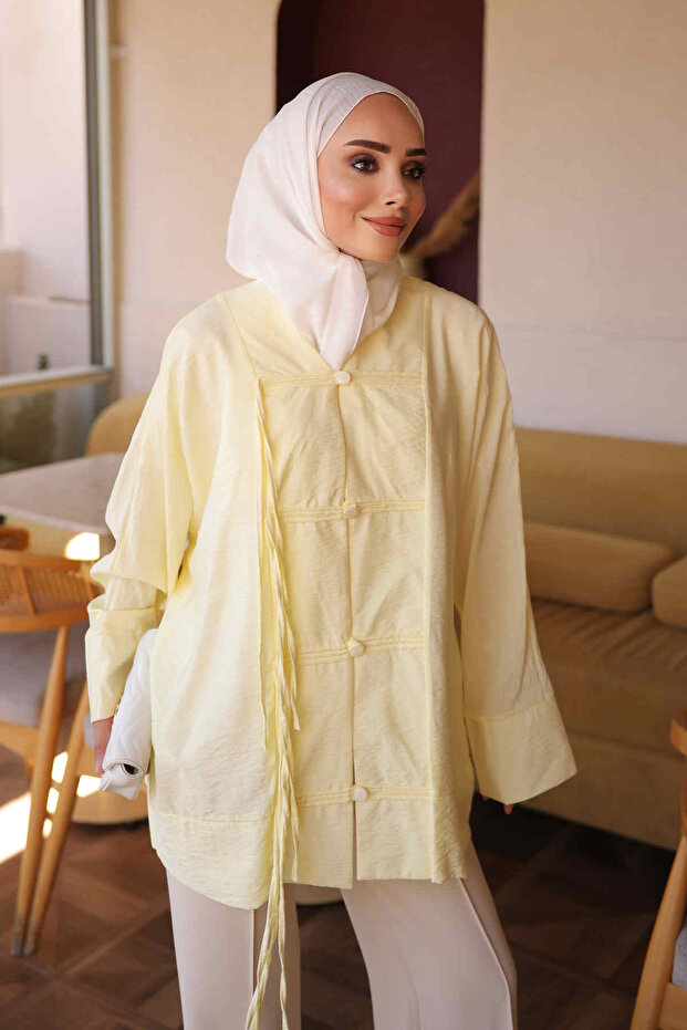 Yellow Rope Detailed Biritli Shirt