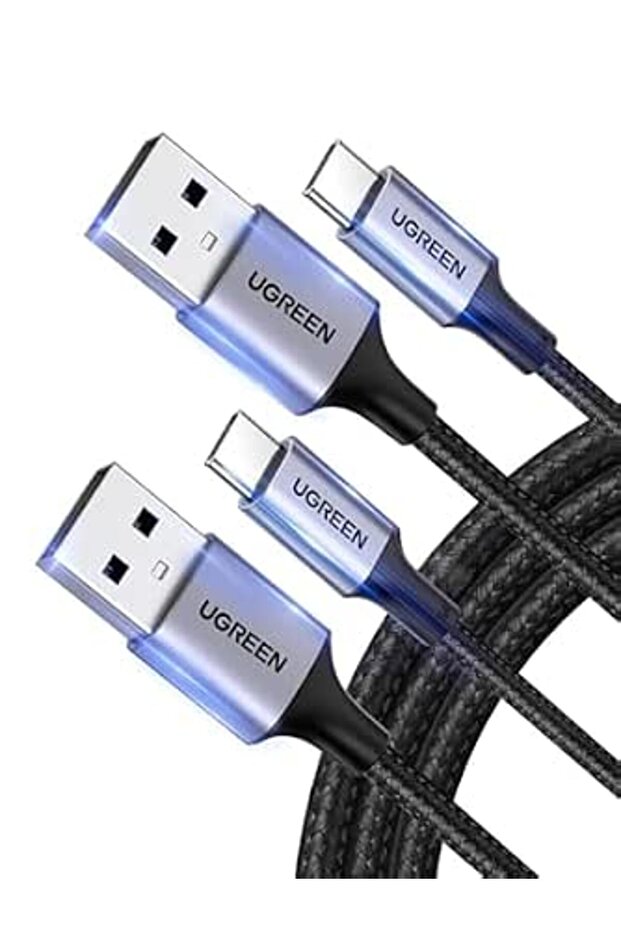 يوجرين كيبل USB C مضفر بالنايلون للشحن السريع لموبايل سامسونج جالاكسي S25 وايفون 17-15 وشاومي وايباد