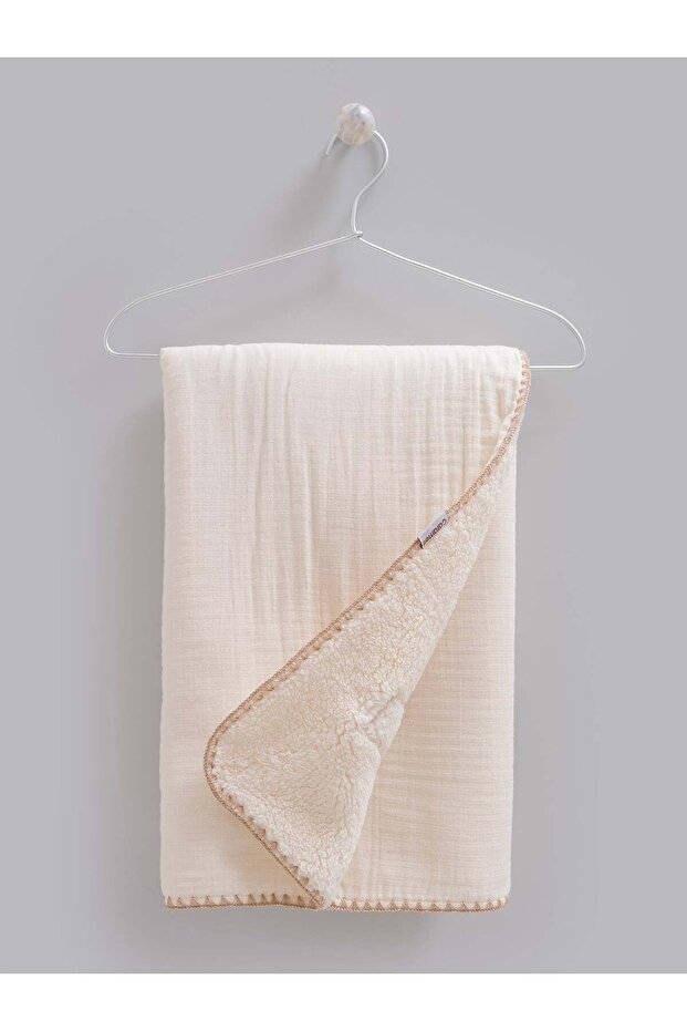 Emilio Muslin Wellsoft Blanket 85*90 Ecru