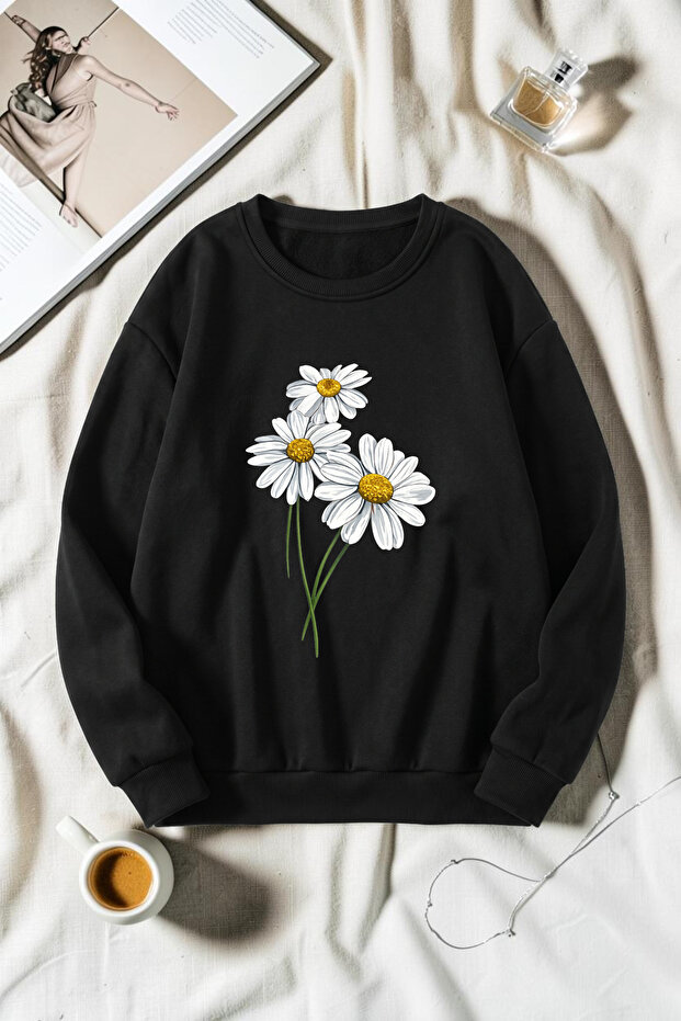 Unisex Printed Crew Neck Sweatshirt