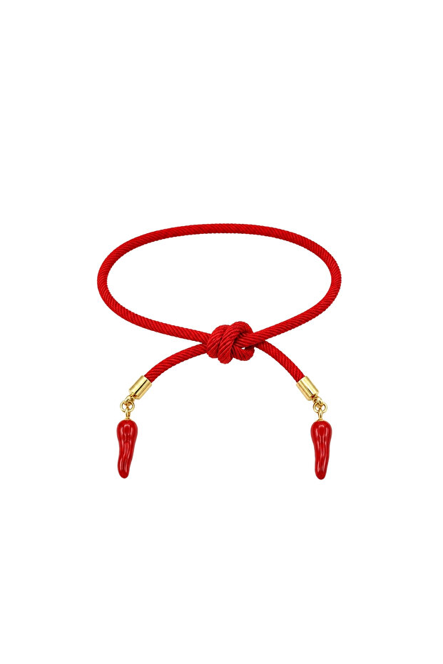 Lucky Pepper Charm Red String Bracelet