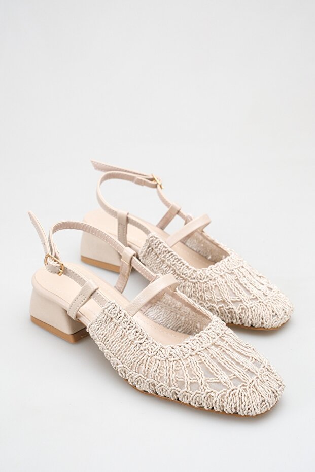 Knitwear Short Heeled Shoes 00274