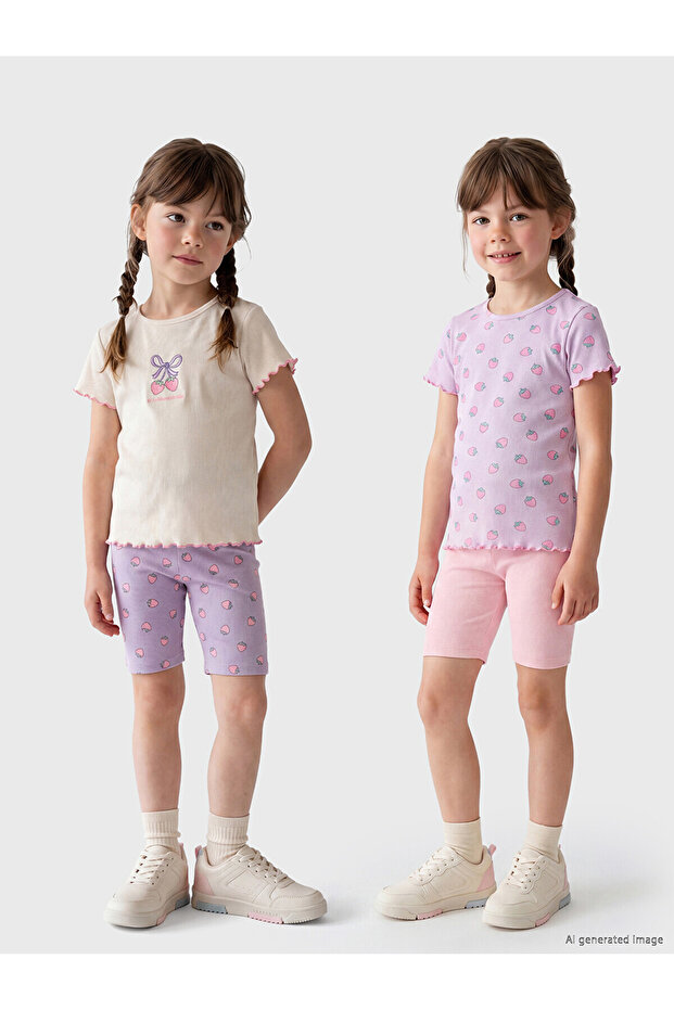Nevavm Ribbed Girls' Leggings 2-Pack
