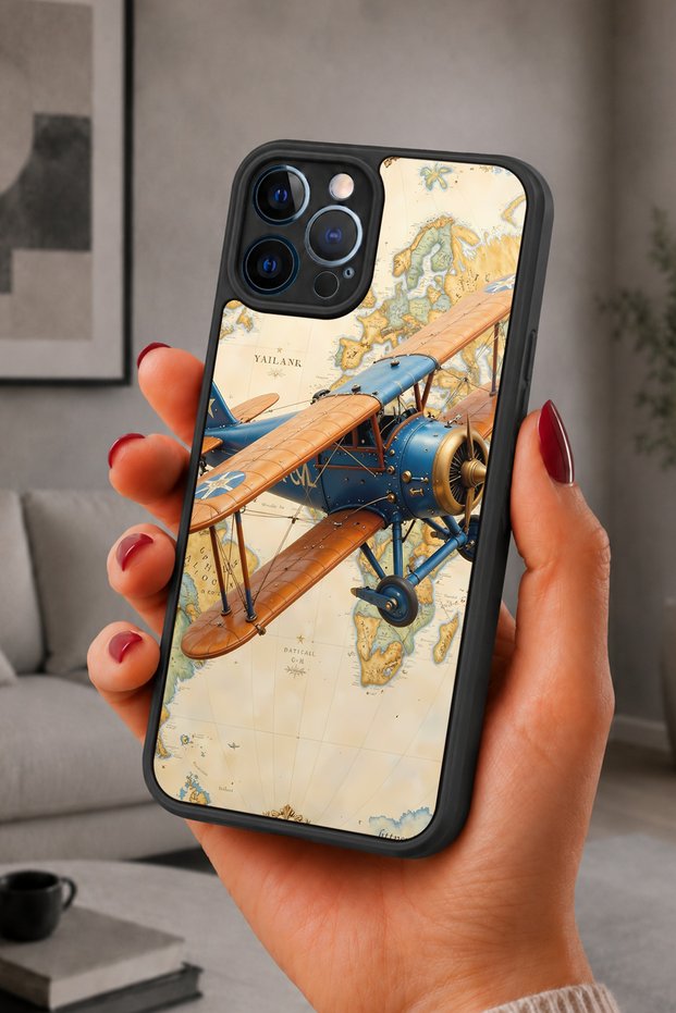 حافظة مقاومة للصدمات متوافقة مع هاتف iPhone 12 Pro Max مع حماية للكاميرا بنمط الطائرة