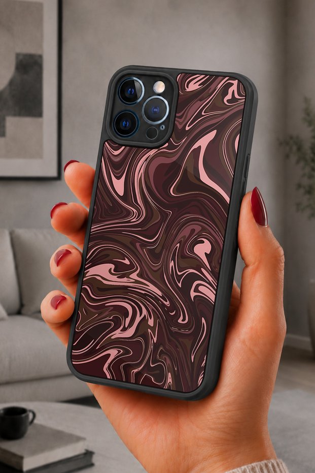 حافظة مقاومة للصدمات متوافقة مع هاتف iPhone 12 Pro Max مع حماية للكاميرا بنمط MermerDoku