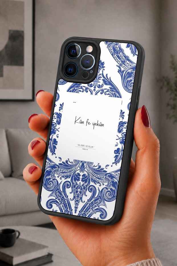 حافظة مقاومة للصدمات متوافقة مع هاتف iPhone 12 Pro Max مع حماية للكاميرا بنمط Künfeyekûn