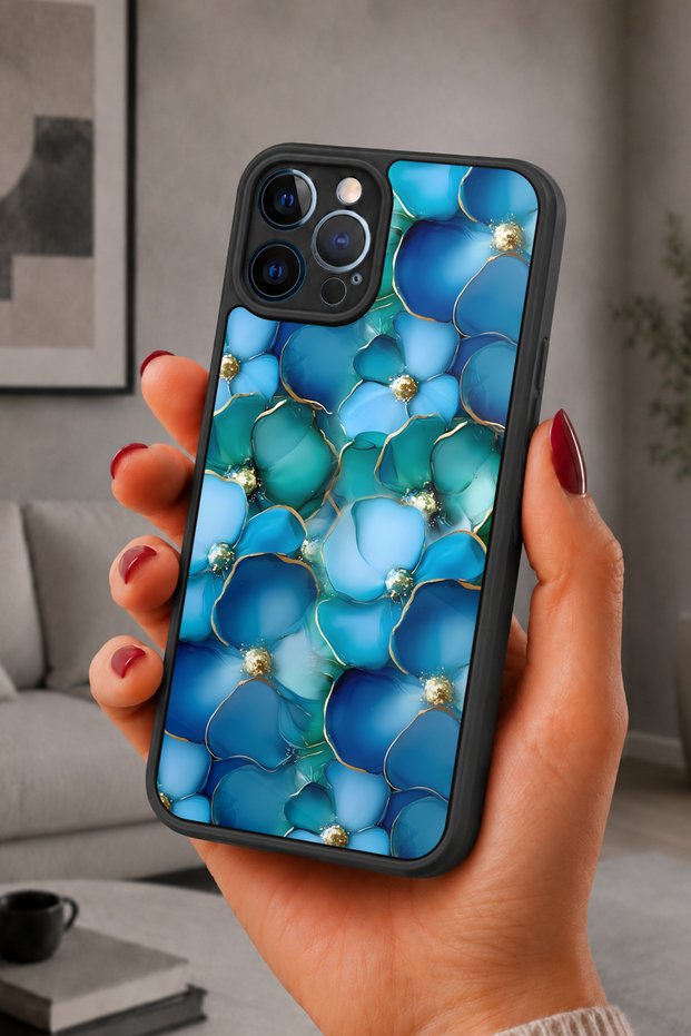 حافظة مقاومة للصدمات متوافقة مع هاتف iPhone 12 Pro Max مع حماية للكاميرا بنمط Bloom