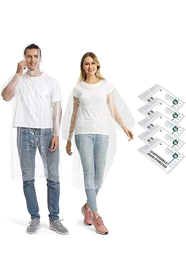 معاطف واقية من المطر من سيوسي – سترات مطر قابلة لإعادة الاستخدام مصنوعة من مادة ايفا مقاومة للماء، خ