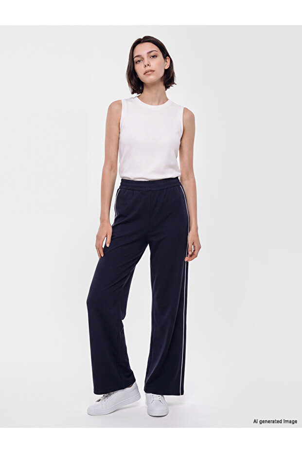 Lcw Modest Stripe Detailed Soft Touch Women's Sweatpants