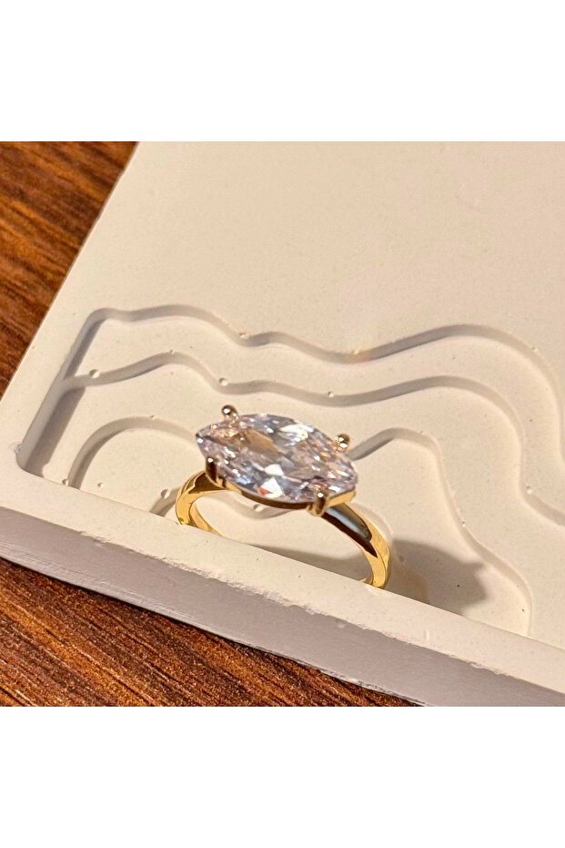 Flat High Stone Ring - Adjustable