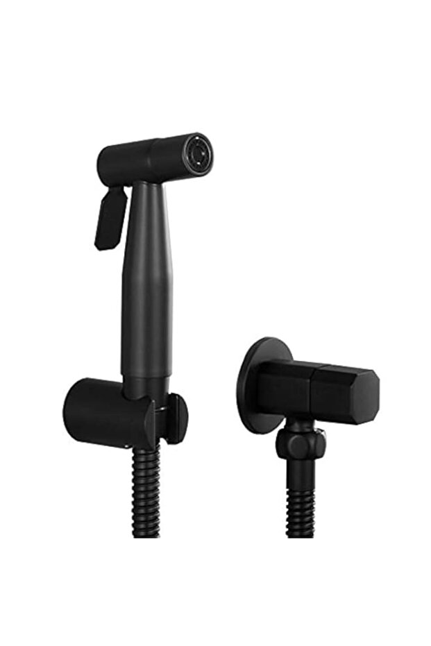Matte Black Handheld Bidet Sprayer Diaper Shattaf Complete Bidet Set with G1/2 Value for Toilet Bat