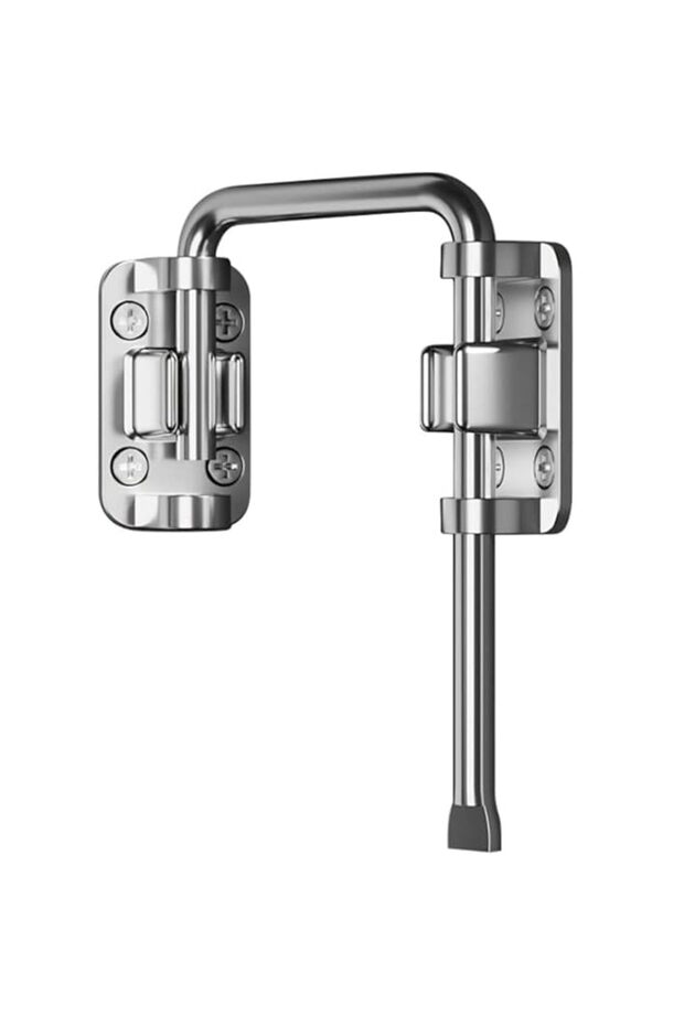 Bukela Sliding Door Loop Lock, U Shape Latch Hook Lock with Stainless Steel Pin, No Drill Installat