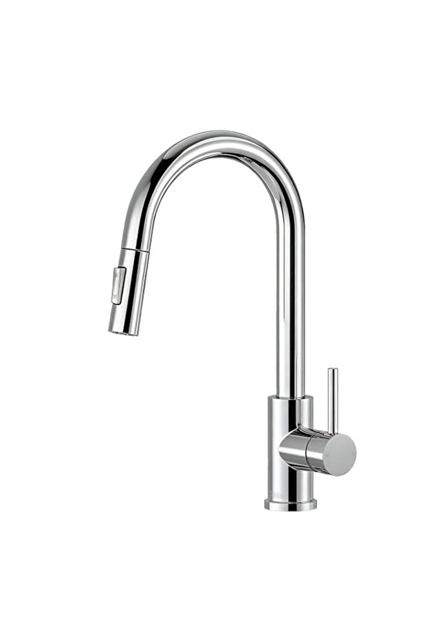 Tohlar Chrome Kitchen Faucets with Pull Down Sprayer, Single Handle Kitchen Sink Faucet Modern Stan