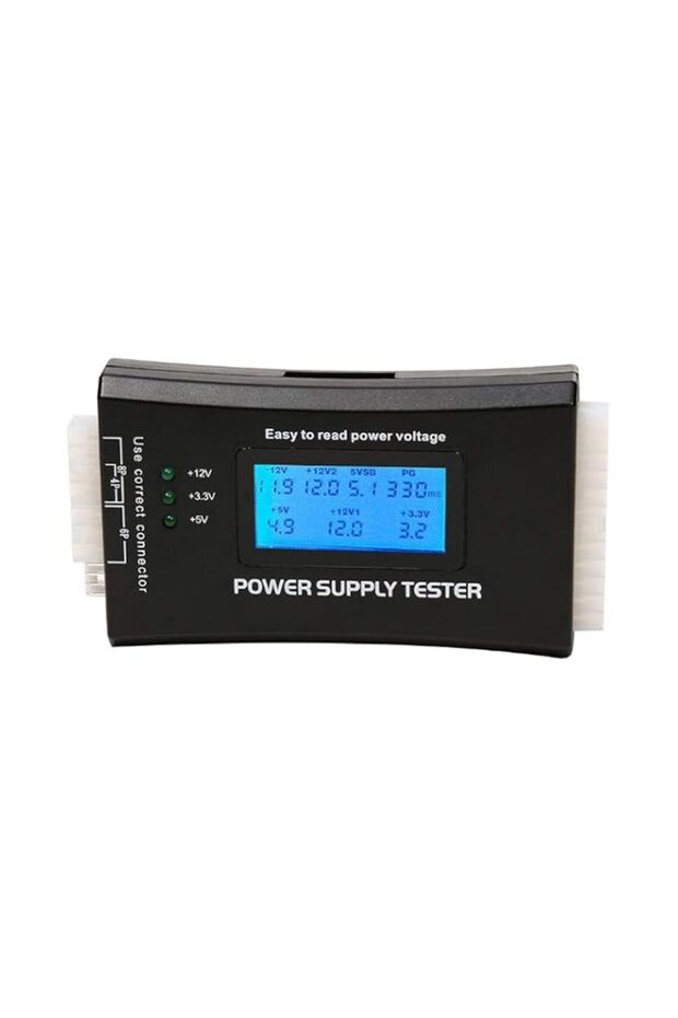 SKEIDO Digital LCD Display Check Bank PC Computer 20/24 Pin Power Supply Tester Checker Power Measu