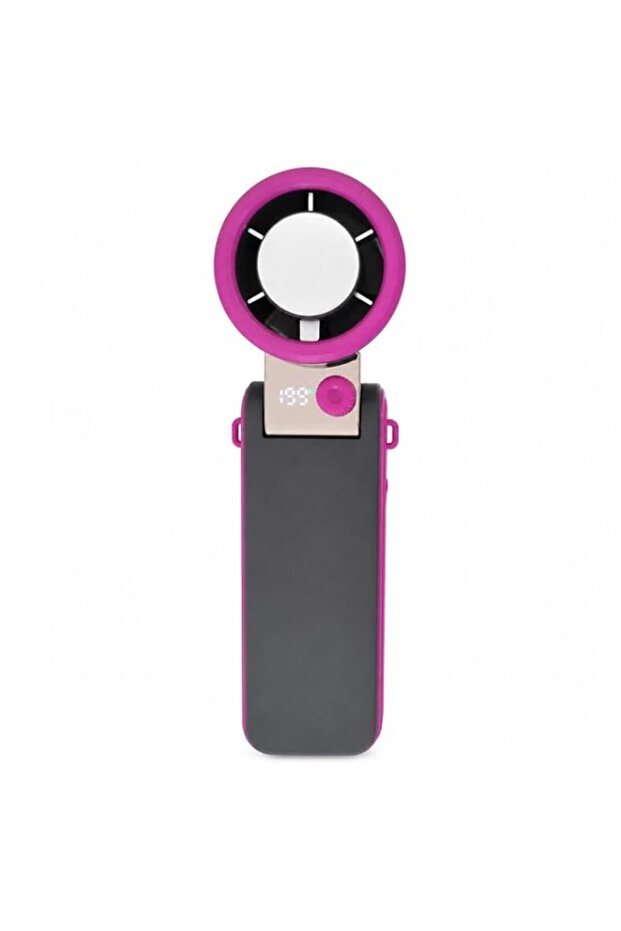 Foldable Handheld Ice Cooling Fan, 199-Speed Digital Display, 10W High-Speed Motor, USB-C Charging,