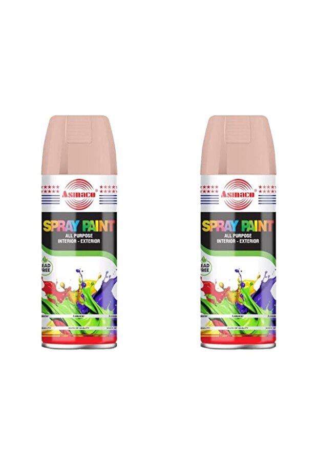 Asmaco Spray Paint - Light Pink - 400 Ml - Set of 02