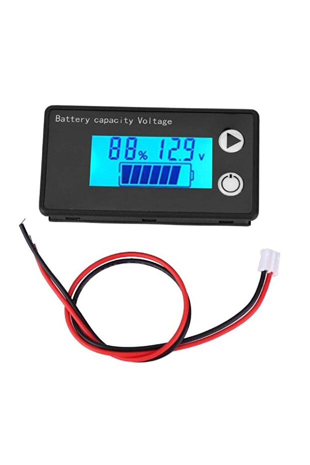 Walfront LCD 12V Battery Capacity Indicator Tester Universal Digital Display Voltmeter Meter LCD Di