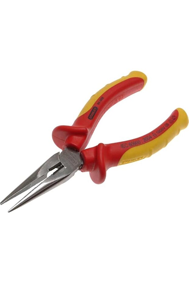 Stanley 0-84-006 Long Nose Plier, 160mm Yellow/Red