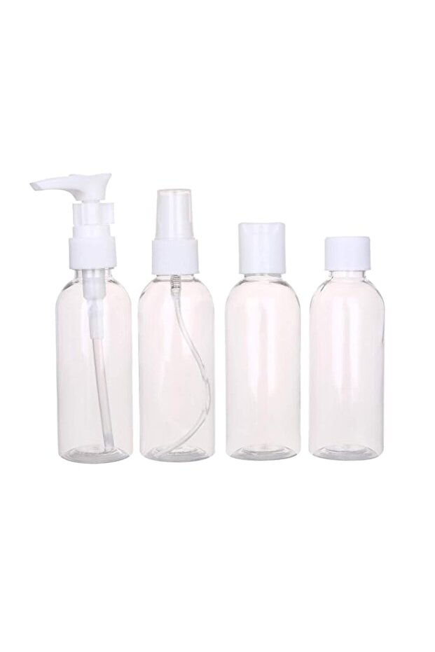 Lawazim 4-Piece Portable Plastic Travel Bottle Set