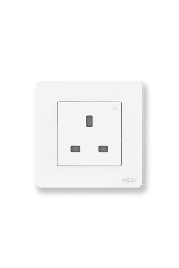 MOES ZigBee Smart Plug, UK Standard 16A Socket, White | Energy Monitoring, Timing Control | Signal