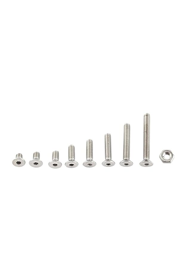 Hex Socket Screws, 300Pcs M2.5 4Mm 5Mm 6Mm 8Mm 10Mm 12Mm 16Mm 20Mm Head Button Head Flat Head A2 St