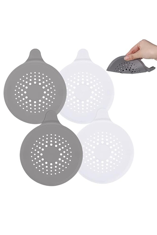 Shower Drain Hair Catcher, Sink Strainer Protector, with Suction Cups Strainer Trap, Strainer Plug