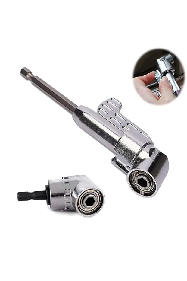 105 Degree Drill Adaptor, 2pcs 105° Right Angle Drill Attachment, High-Carbon Steel Hex Shank Magne