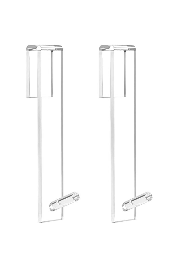 2 Pcs, Acrylic, Over Door Hooks, Extended Shower Door Hooks, Easy to Install, Sturdy and Durable, f