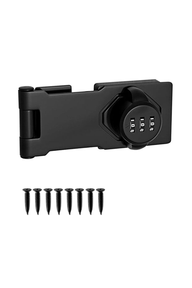 Household Password Lock for Cabinet Door, Combination Lock Clasp w/Screws for Privacy, Mailbox, Pet