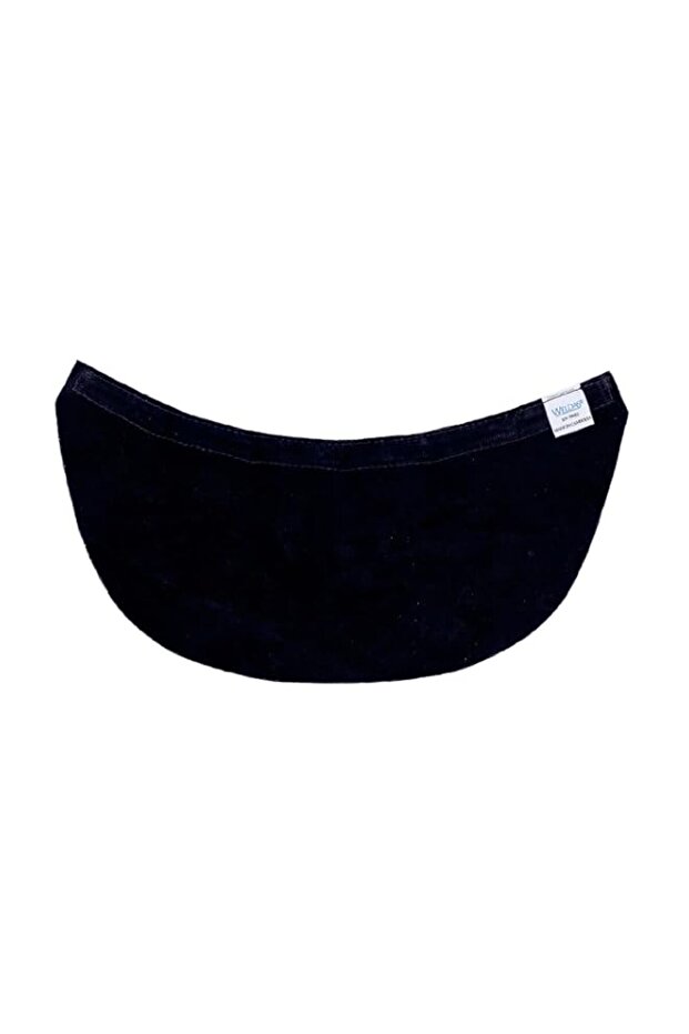 Weldas® Mini Helmet Front Neck bib, with Hook and Loop Attached onto The Helmet, 44-7184, Black