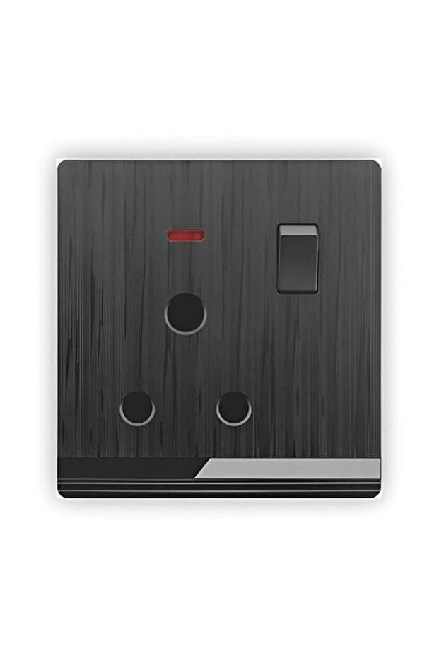 Switched Power Socket with Neon Indicator – UK Standard Wall Outlet, Single Gang, White Finish, Dur