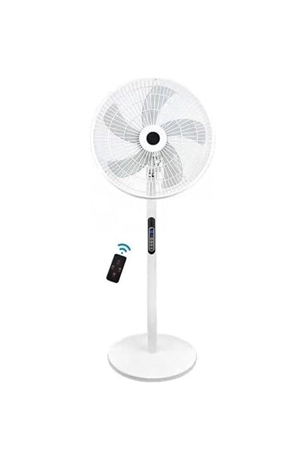 Pedestal Stand Fan 3 Leaf 6 Speed Remote Control Adjustable Height & Tilt Setting & Durable Copper