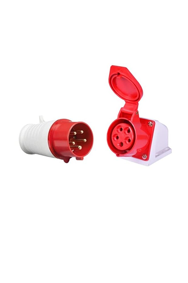 Hasanat Essentials 16Amp Industrial Plug 3 pin 220V Mobile Plug IP 44 socket Blue (16AMP 5 PIN M WA