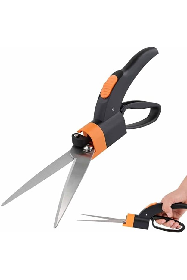Grass Shears Handheld With 360 Degree Swivel Blades, Grass Clipper Cutter Plant Cutting Scissors, H