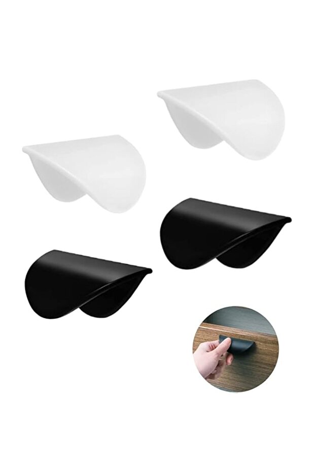 Syosi 4Pcs Self Adhesive Handles - Balcony Door Cabinet Drawer Plastic For Cabinets, Windows, Slidi