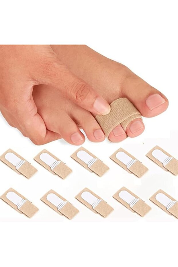 14Pcs Toe Corrector Wraps, Elastic Fabric Overlapping Toe Straightener Bands for Day Night Use