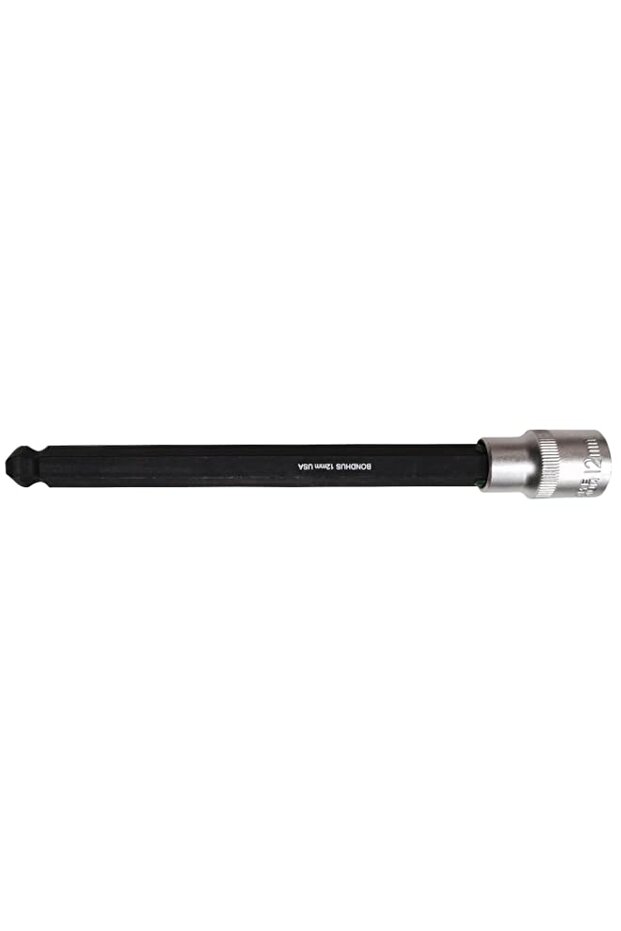 Bondhus " 43780 12mm ProHold 1/2"" Drive Socket Ball End Bit w/ProGuard Finish, 6""", multi, one si