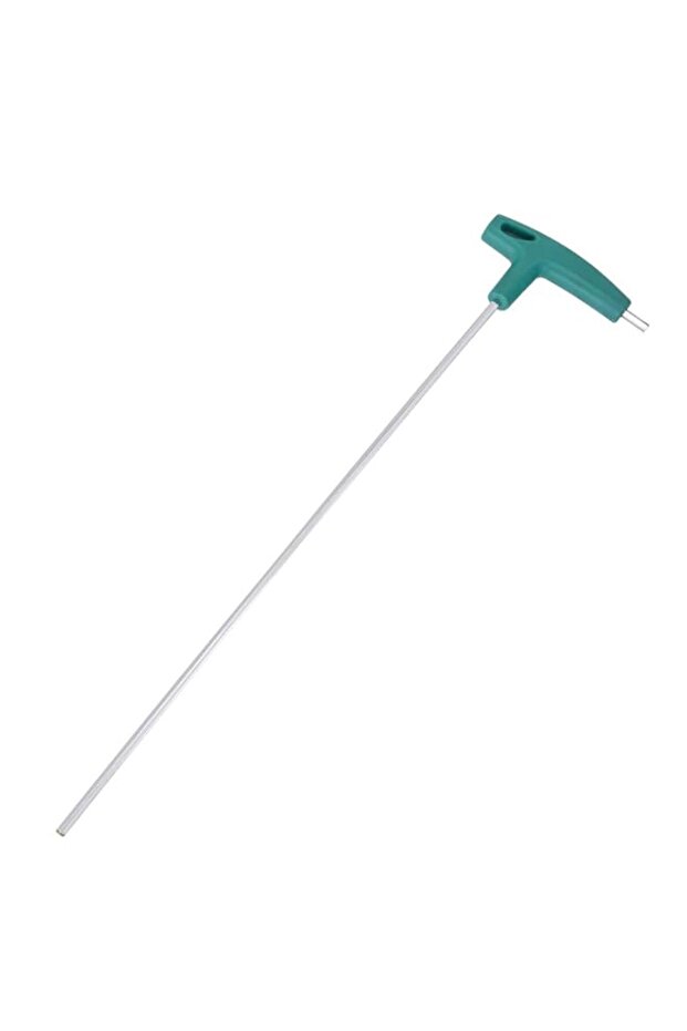 Sourcingmap 3mm Extra Long Arm T-Handle Hex Key Wrench Chrome Finish