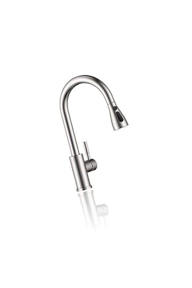 Sweet seven Stainless Steel Single-Handle Kitchen Faucet with Pull Down Sprayer - Modern Sink Mixer
