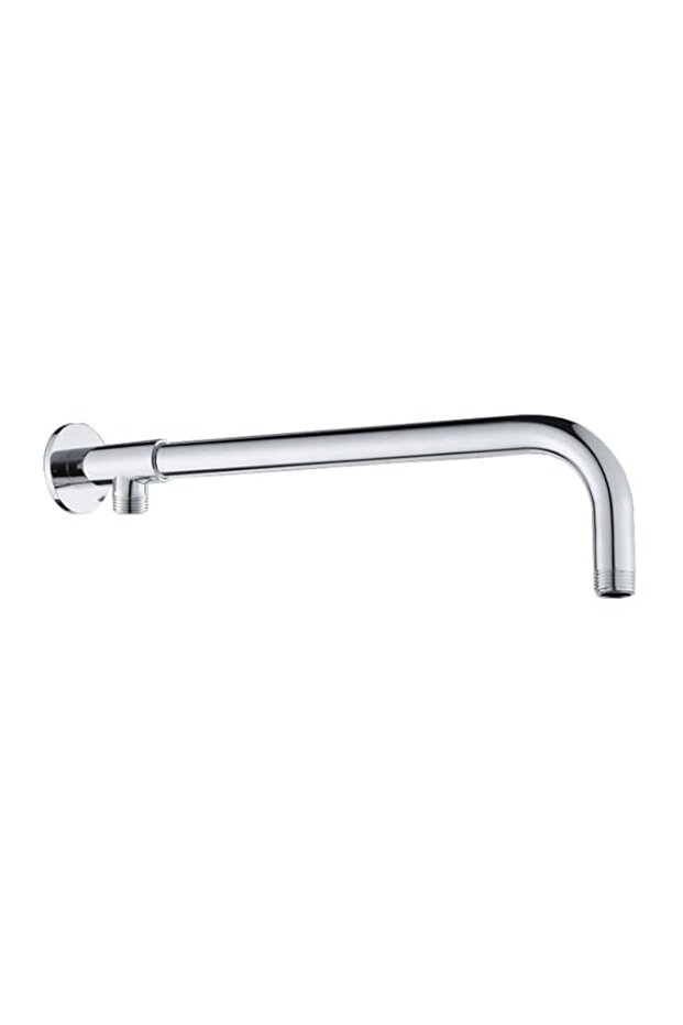 Copper Shower Arm with Flange 16 Inches Wall Mount Replacement Angle Shower Head Arm Wall-Mounted F