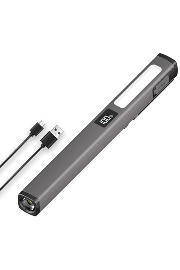 Rechargeable Pen Flashlight with COB Work Light ? Compact LED Pocket for Home, Car, and Emergencies