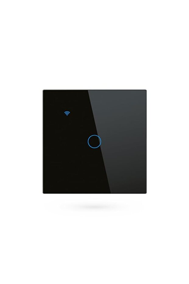 Smart WiFi Light Switch 1 Gang No Neutral Required works with alexa black | Touch Glass Panel, Work
