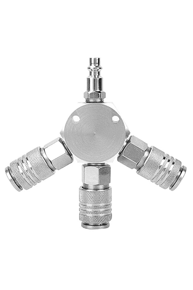 Quick Coupling Distributor, 3-Way Air Hose Distributor, 1/4 Inch Pneumatic Connection Quick Couplin